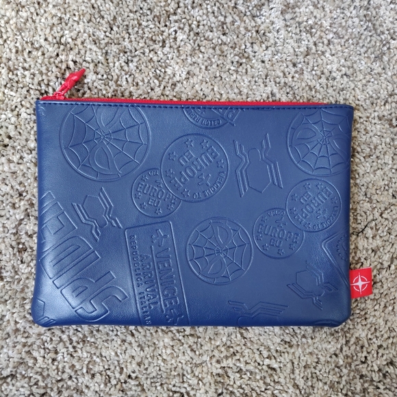 Marvel Spiderman Far from Home Blue Clutch Zippered Bag - Picture 3 of 7